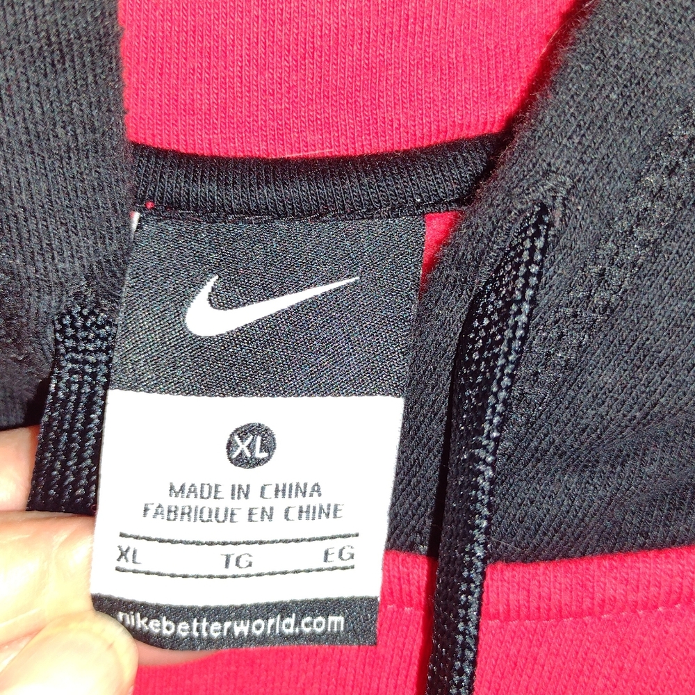 Nike Georgia Bulldogs Hoodie Sweatshirt Men's XL Red Black Varsity Patch Swoosh - Picture 4 of 6